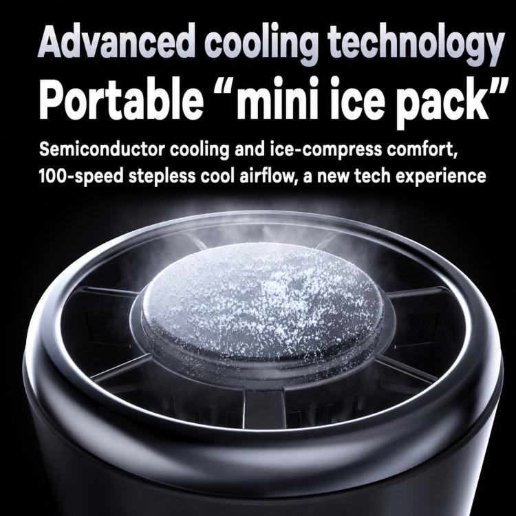 Y38 100-Speed Stepless Speed Regulation Handheld Ice Cooling Fan Portable Rechargeable Quiet Fan