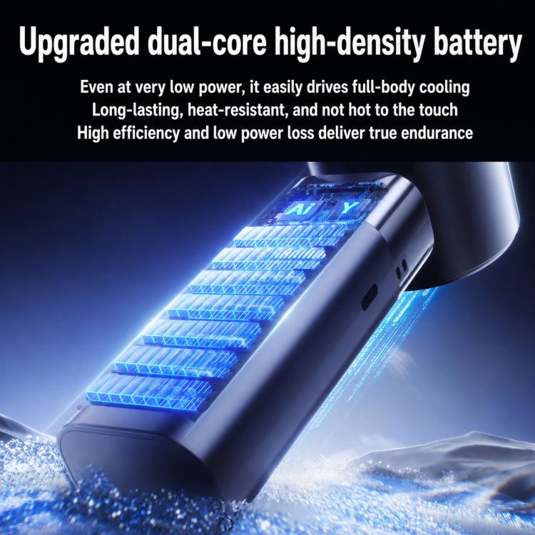 Y38 100-Speed Stepless Speed Regulation Handheld Ice Cooling Fan Portable Rechargeable Quiet Fan