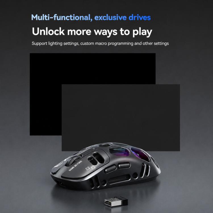 T-WOLF X3 Tri-Mode Wireless Gaming Mouse Ultra-Lightweight Hollow-Out Honeycomb Shell 8000 DPI