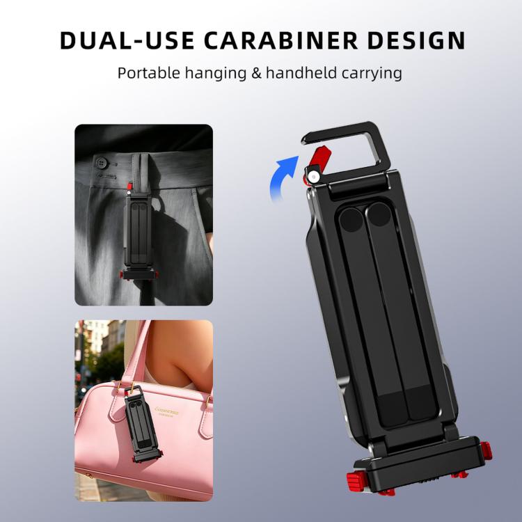 For Insta360 Ace / Ace Pro 2 / X5 Flymile Carabiner-Mounted Magnetic Quick-Release Tripod