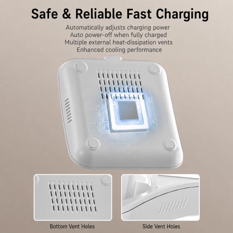 Magnetic Charging Stand With Passive Sound Amplifier Desktop Phone Holder, A9299 (White)