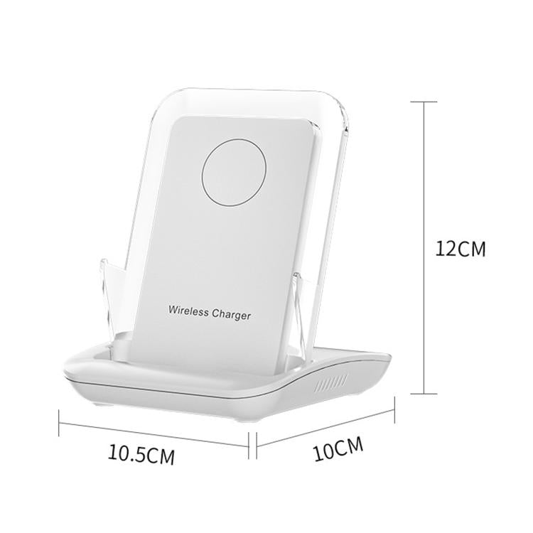 Magnetic Charging Stand With Passive Sound Amplifier Desktop Phone Holder, A9299 (White)