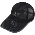 Solar Fan Hat with 3-Speed Adjustable Cooling Rechargeable Sun Cap Mesh Breathable Baseball Visor