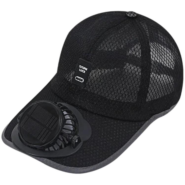 Solar Fan Hat with 3-Speed Adjustable Cooling Rechargeable Sun Cap Mesh Breathable Baseball Visor