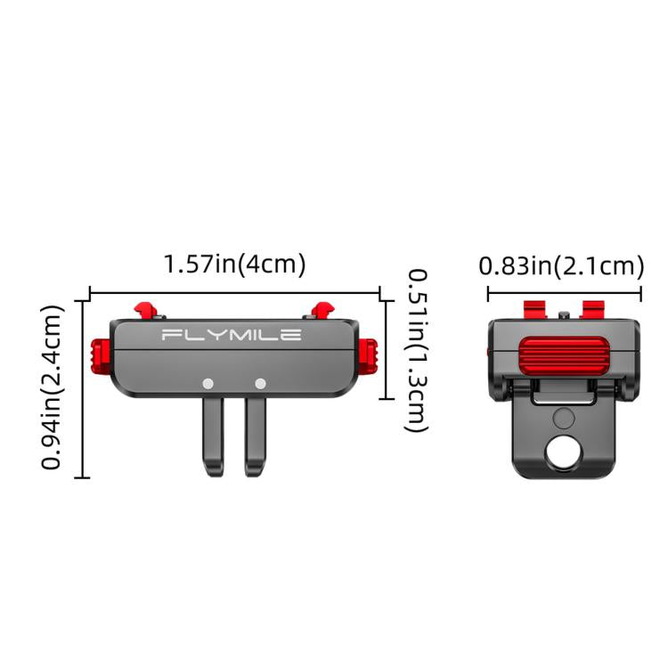 For Insta360 Ace Pro 2 / X5 Flymile Locking Extension Adapter Magnetic Quick Release Base