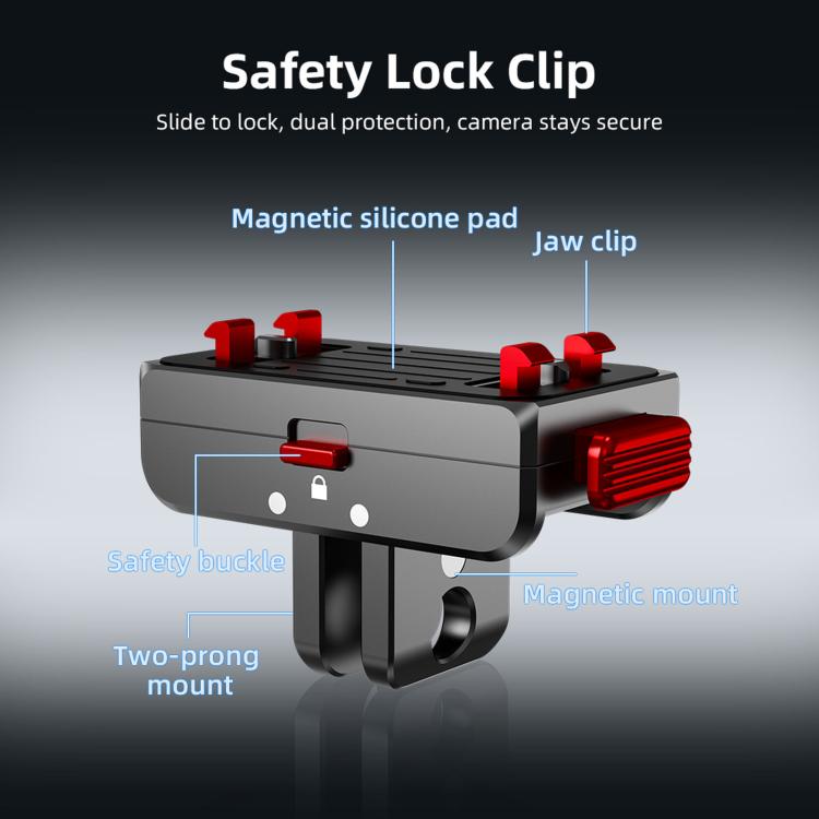 For Insta360 Ace Pro 2 / X5 Flymile Locking Extension Adapter Magnetic Quick Release Base