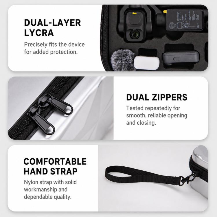 For DJI Osmo Pocket 4P Carrying Case Hard Shell Waterproof Storage Bag With Strap