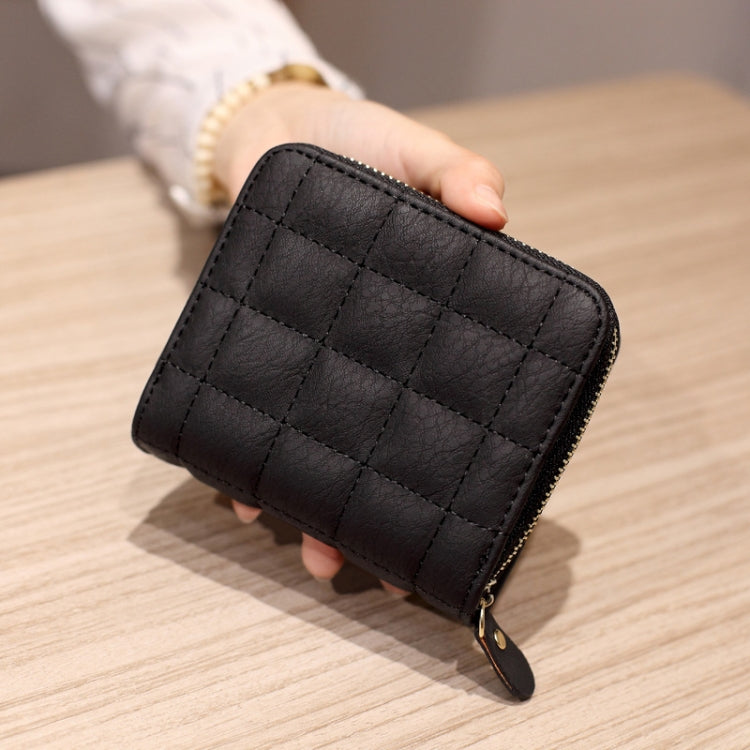 Women  Short Zipper Cute Coin Purse Mini Wallet(Beige)