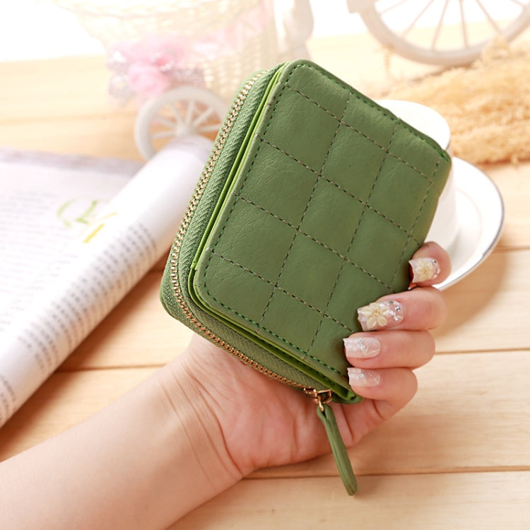 Women  Short Zipper Cute Coin Purse Mini Wallet(Beige)