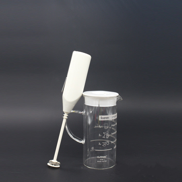 Mini Handheld Hlectric Egg Mixer Cream Coffee Cake Household Blender Eggs Mixer(White)