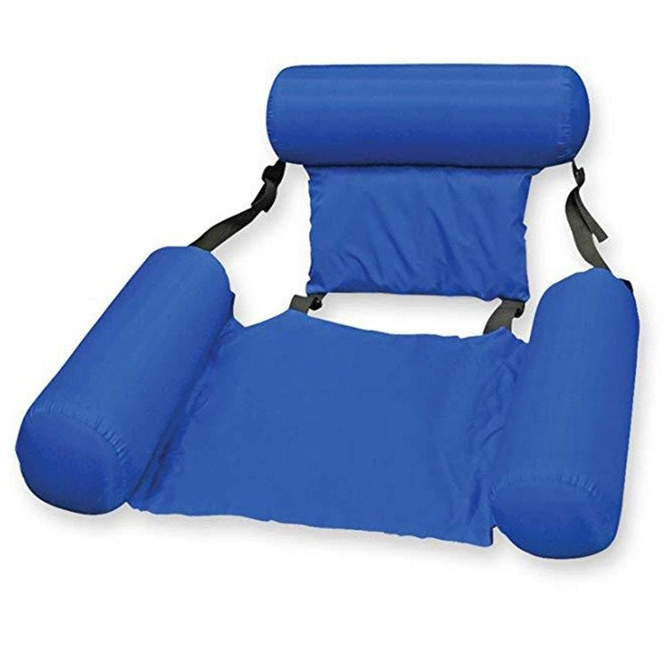 Inflatable Hammock Lounge Chair, Foldable, Floating Bed Sofa, Without Foam Board (Sapphire Blue)