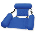 Inflatable Hammock Lounge Chair, Foldable, Floating Bed Sofa, Without Foam Board (Sapphire Blue)