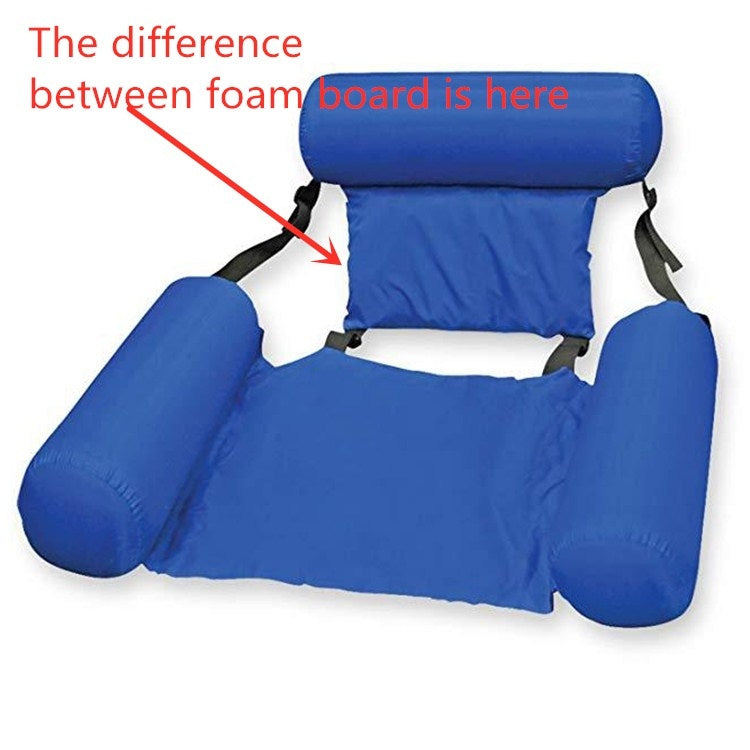 Inflatable Hammock Lounge Chair, Foldable, Floating Bed Sofa, Without Foam Board (Sapphire Blue)