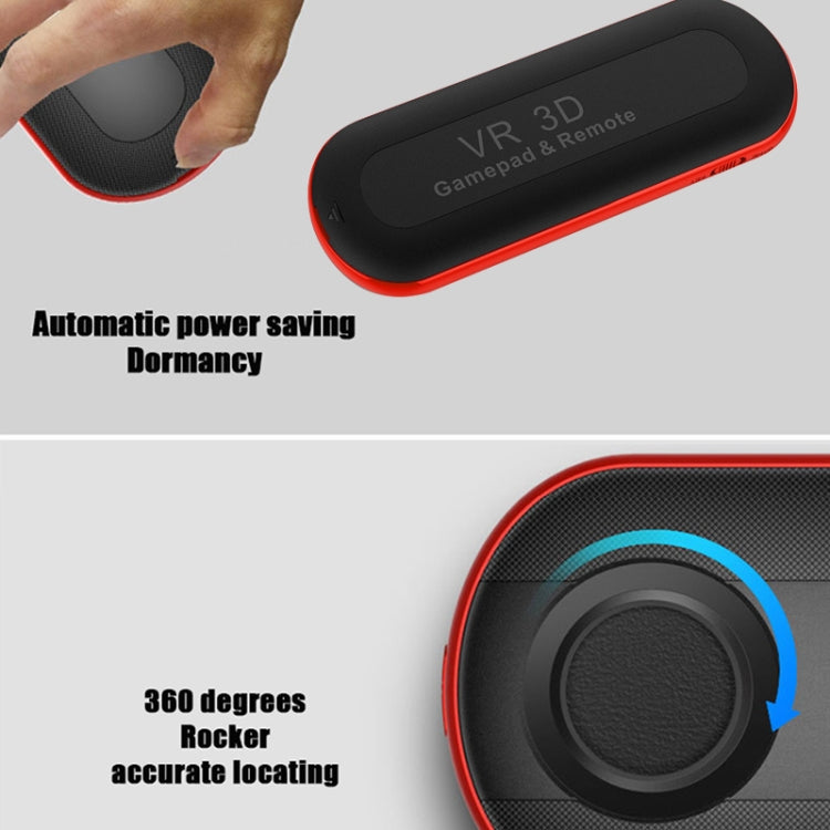 Smart Wireless Bluetooth Gamepad Controller 3D VR Virtual Reality Glasses Joystick Remotes Compatible with Android / IOS(Black)