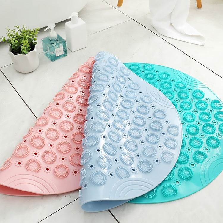 Bathroom Anti-slip Round Mat Suction Cup Massage Foot Pad(Green)