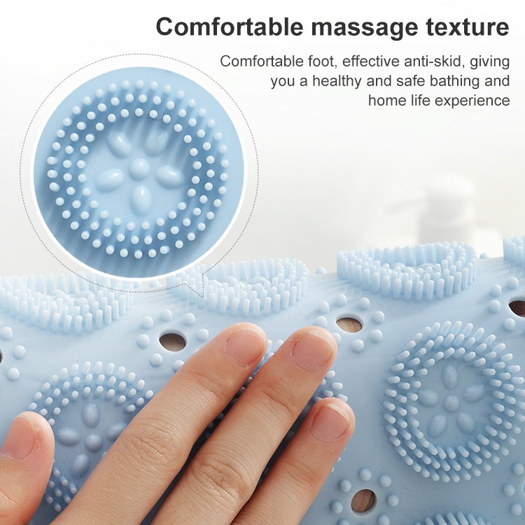 Bathroom Anti-slip Round Mat Suction Cup Massage Foot Pad(Green)