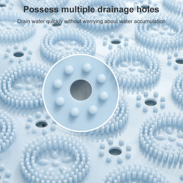 Bathroom Anti-slip Round Mat Suction Cup Massage Foot Pad(Green)