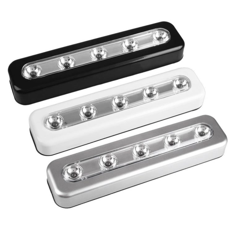5 LEDs High Lighting Long Touch Light LED Night Light Pat Lamp(Black)