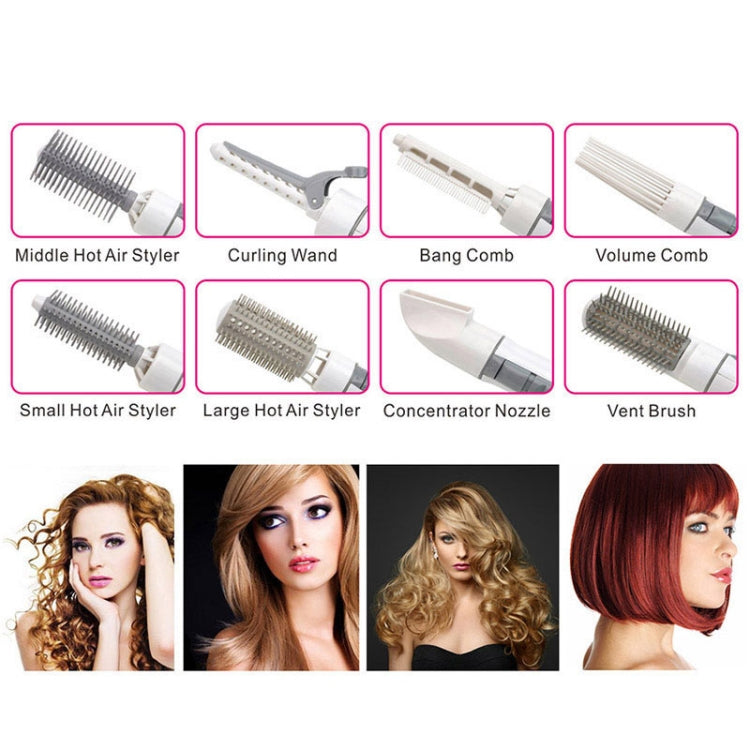 8 in 1 Professional Hair Dryer Hair Curler for Hotel Travel With Comb Powerful Hairdryer(Deep blue)