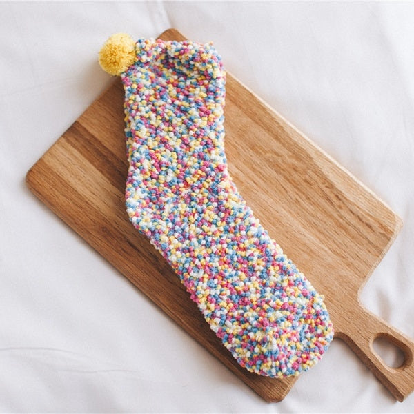 Christmas Women Fluffy Socks Warm Winter Cosy Lounge Socks