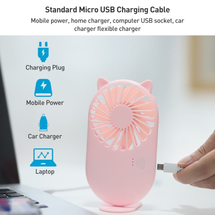 Portable Cute Pocket Mini USB Handheld Fan Phone Holder (Pink)