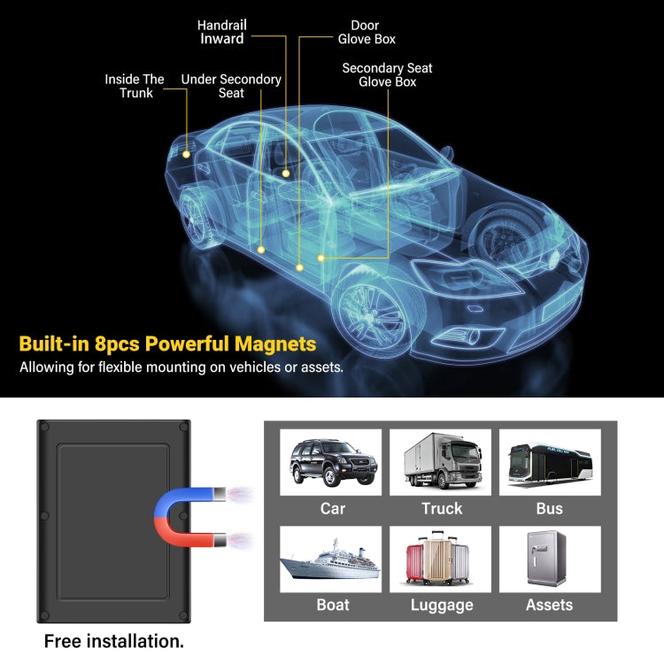 TK808 5000mAh GPS Intelligent Waterproof Multifunctional Vehicle Tracking Tracker