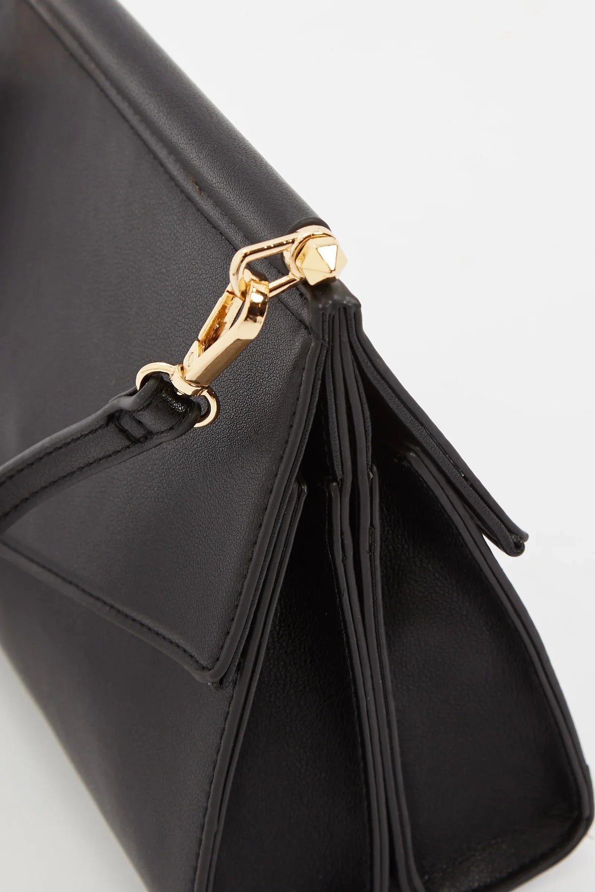 Thea Black Double Flap Crossbody Bag