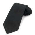 Black Three-Fold Silk Reppe Tie