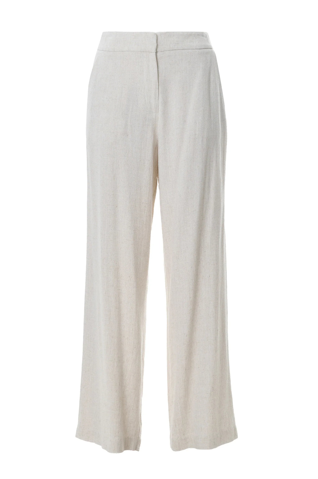 Tilde Linen Mix Straight Leg Trousers - Natural