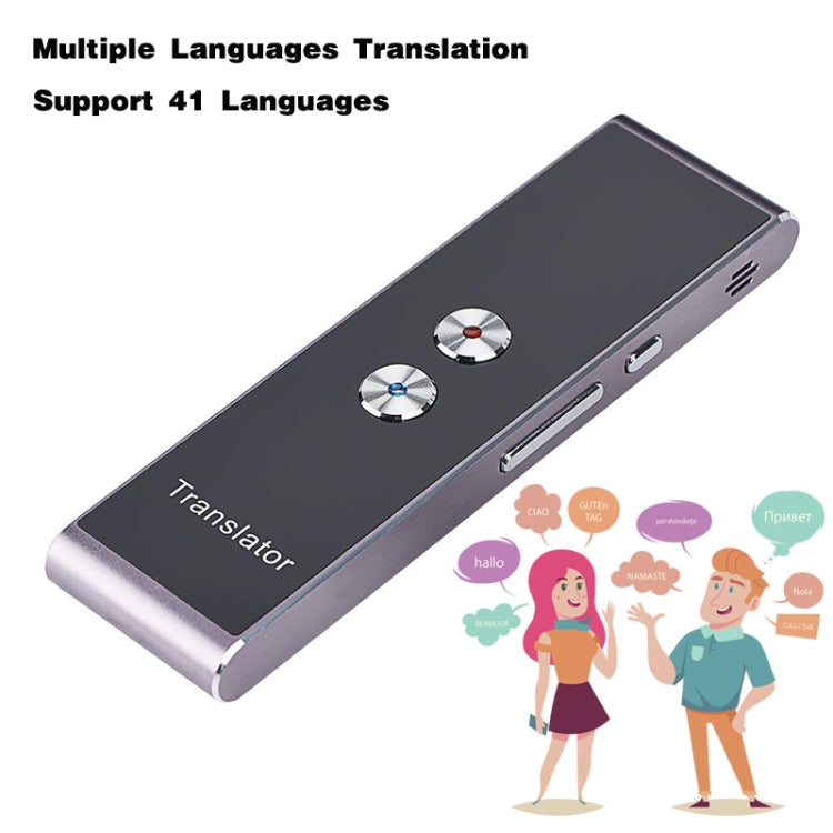 T8+ Portable Smart Voice Translator Smart Business Travel Real Time AI Translator Translation Machine 40 Languages Translator(Black)
