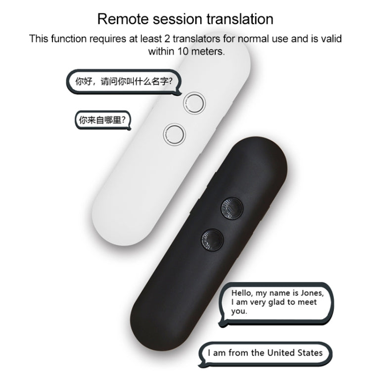 T4 Portable AI Smart Voice Translator Business Travel Real Time Translation Machine Support 42 Languages (Black)