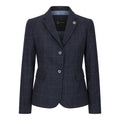 TPSTZ72 - Women's Navy Blue Tweed Blazer Waistcoat