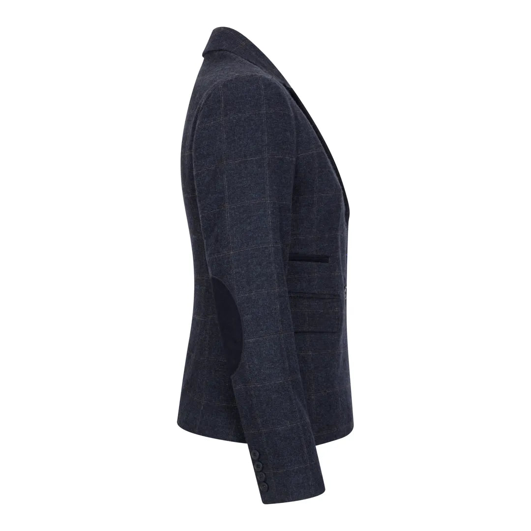TPSTZ72 - Women's Navy Blue Tweed Blazer Waistcoat