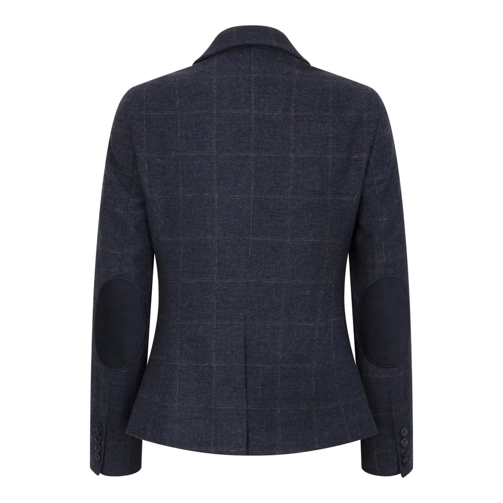 TPSTZ72 - Women's Navy Blue Tweed Blazer Waistcoat