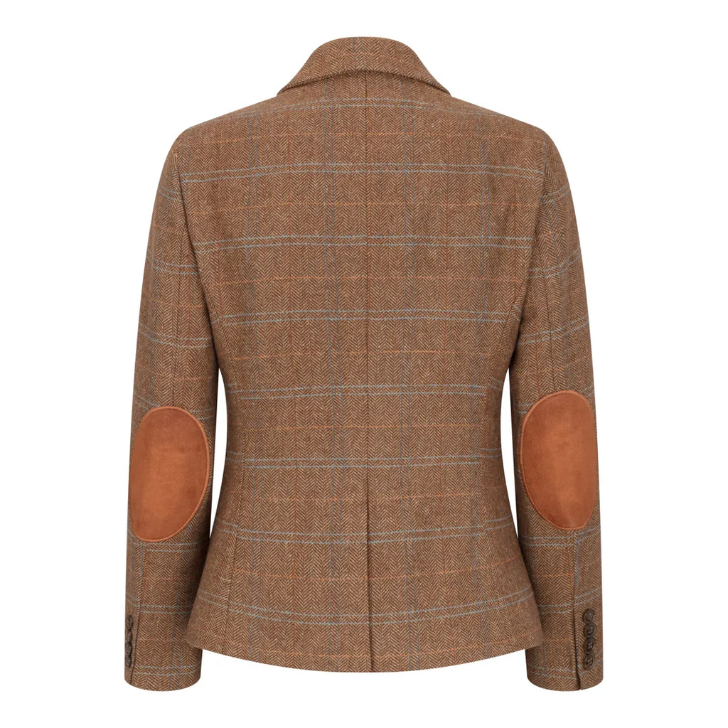 TPSTZ73 - Women's Oak Brown Tweed Blazer Waistcoat