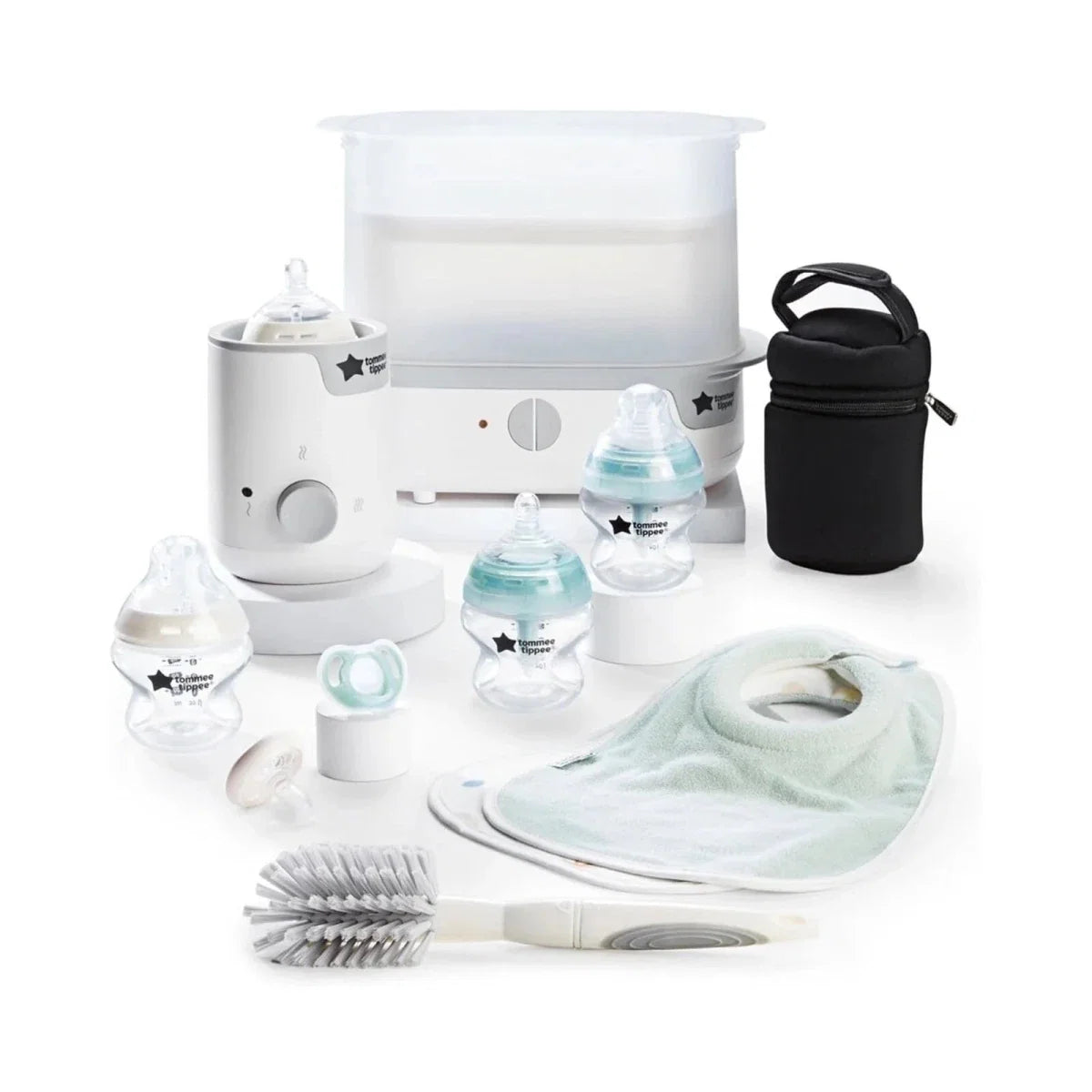 Tommee Tippee Complete Feeding Set with Electric Steam Steriliser - White