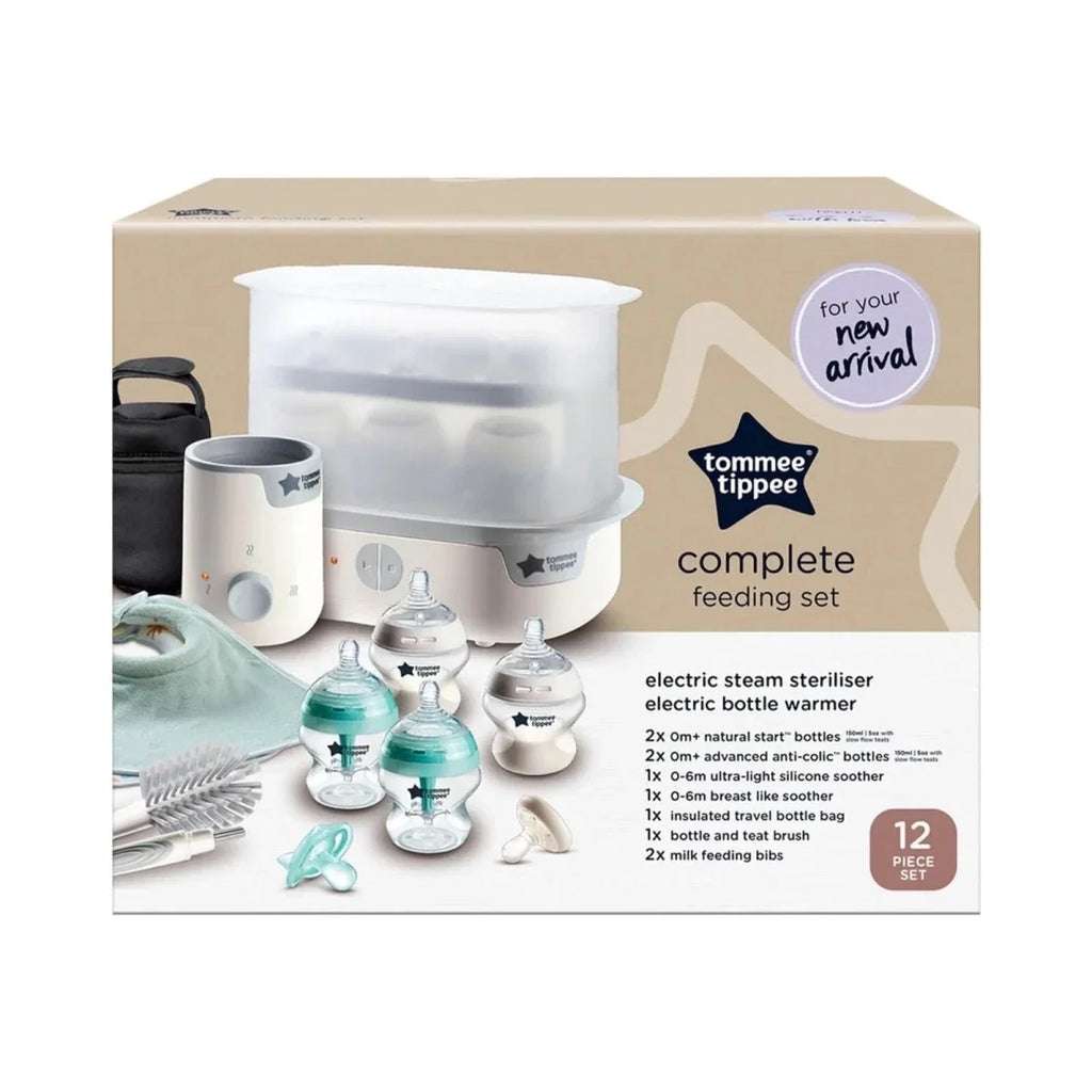 Tommee Tippee Complete Feeding Set with Electric Steam Steriliser - White