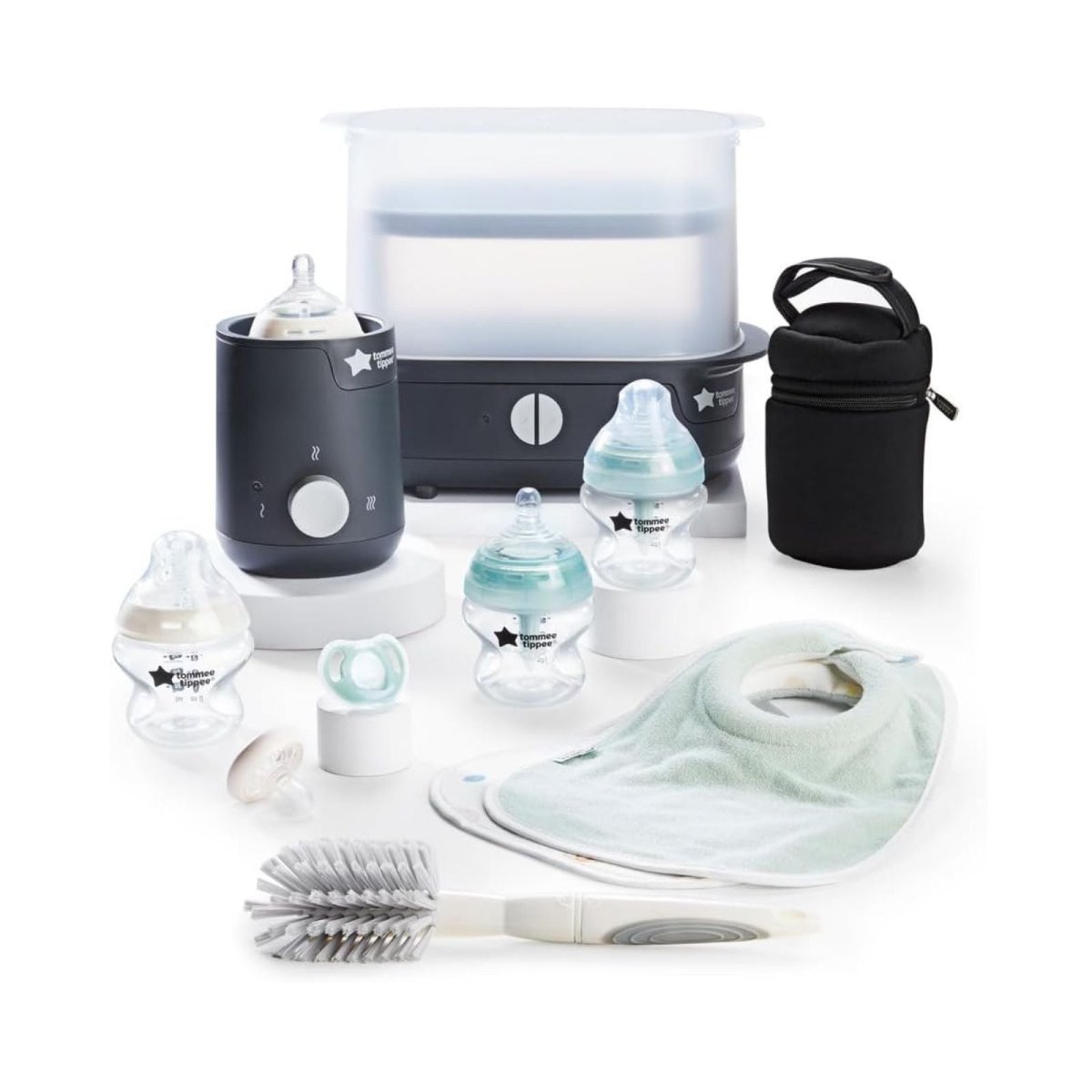 Tommee Tippee Complete Feeding Set with Electric Steam Steriliser - Black
