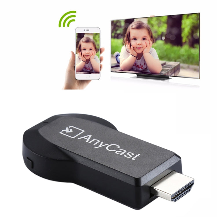 M2 Plus Wireless WiFi Display Dongle Receiver Airplay Miracast DLNA 1080P HDMI TV Stick for iPhone, Samsung, and other Android Smartphones(Black)