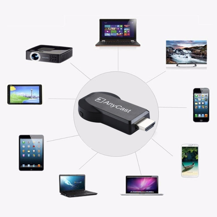 M2 Plus Wireless WiFi Display Dongle Receiver Airplay Miracast DLNA 1080P HDMI TV Stick for iPhone, Samsung, and other Android Smartphones(Black)