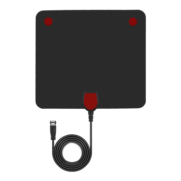 Ultra-thin Indoor HD Digital TV Antenna with 50 Miles Long Range Amplifier(Black)