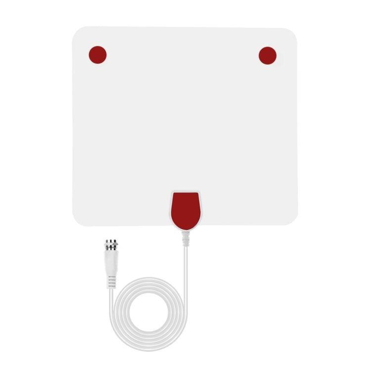 Ultra-thin Indoor HD Digital TV Antenna with 50 Miles Long Range Amplifier(White)