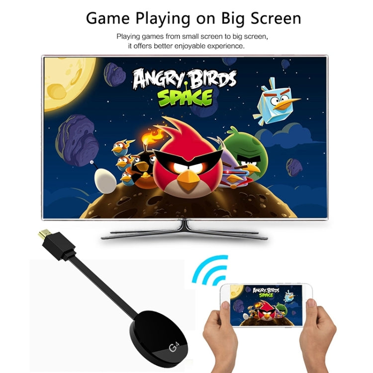 G4 Wireless WiFi Display Dongle Receiver Airplay Miracast DLNA TV Stick for iPhone, Samsung, and other Android Smartphones, Dual Core Cortex A7 up to 1.5GHz(Black)