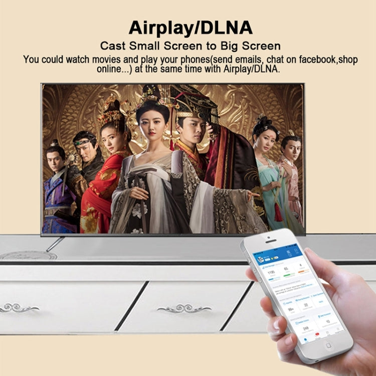 G4 Wireless WiFi Display Dongle Receiver Airplay Miracast DLNA TV Stick for iPhone, Samsung, and other Android Smartphones, Dual Core Cortex A7 up to 1.5GHz(Black)