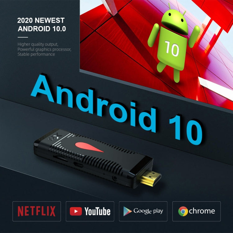 X96 S400 Android 10.0 Mini TV Stick, Allwinner H313 Quad Core ARM Cortex A53, 1GB + 8GB, Support WiFi, HDMI, TF Card, USB, 1GB+8GB