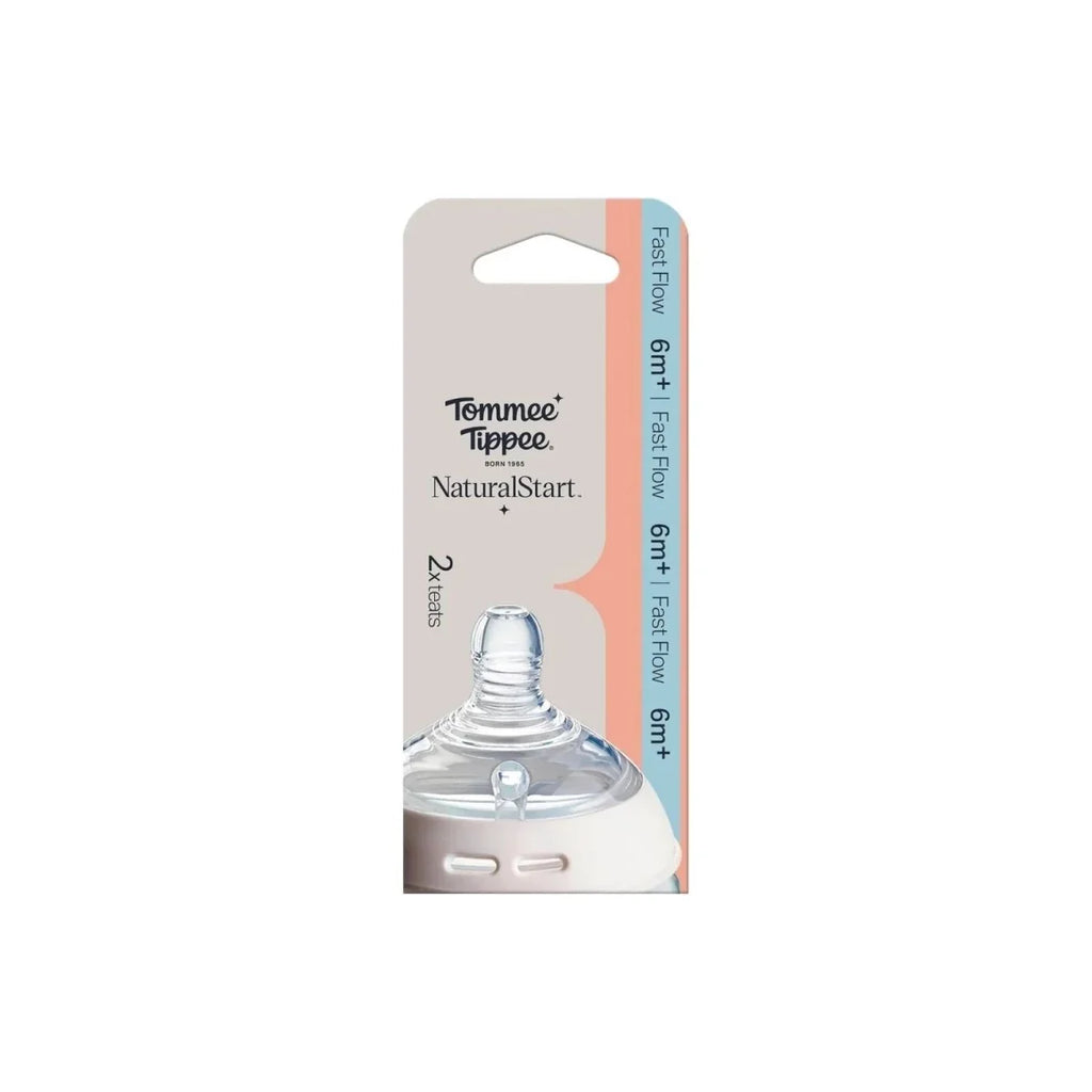 Tommee Tippee Natural Start Baby Bottle Fast Flow Teats 6+ months Pack of 2