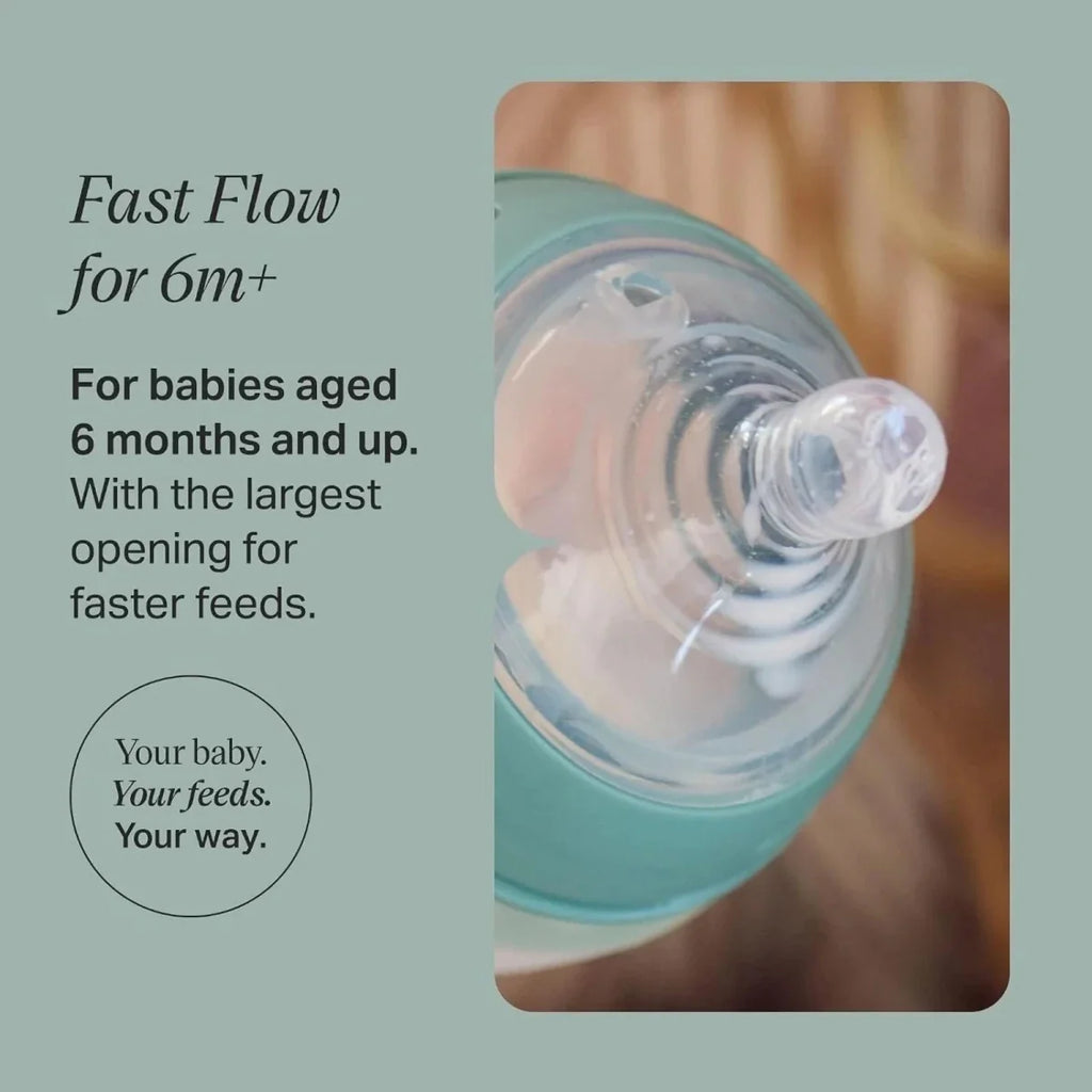 Tommee Tippee Natural Start Baby Bottle Fast Flow Teats 6+ months Pack of 2