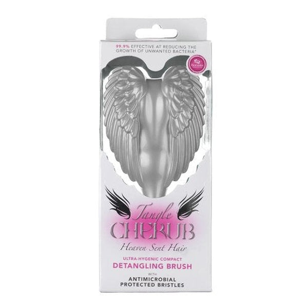 Tangle Angel Cherub Detangling Brush With Antimicrobial Bristles - Silver