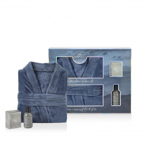 The Kind Edit Co. Skin Expert Robe Gift Set 100g Soap + 100ml Shampoo + Bath Robe