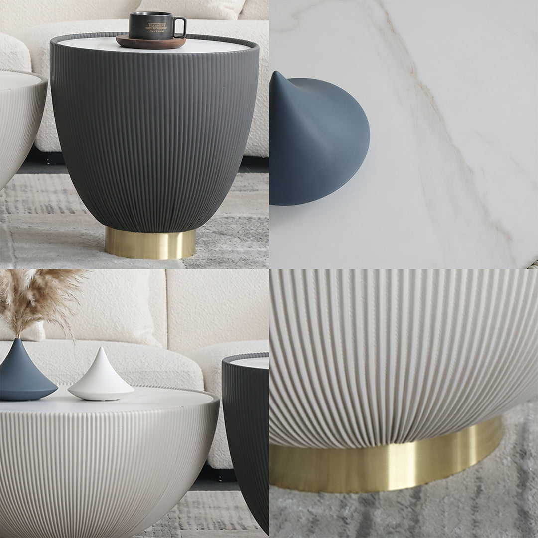 Theo Coffee Table Set, Black And White